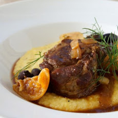 Braised Pork Shoulder with Fennel, Oranges & Olives
