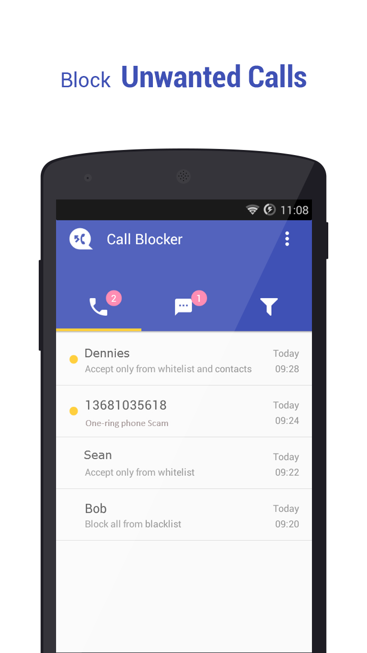 Android application Call Blocker - Blacklist screenshort