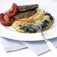 Golden Egg White Omelets with Spinach and Cheese