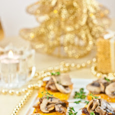 Mushroom Polenta Squares with Caramelised Onions