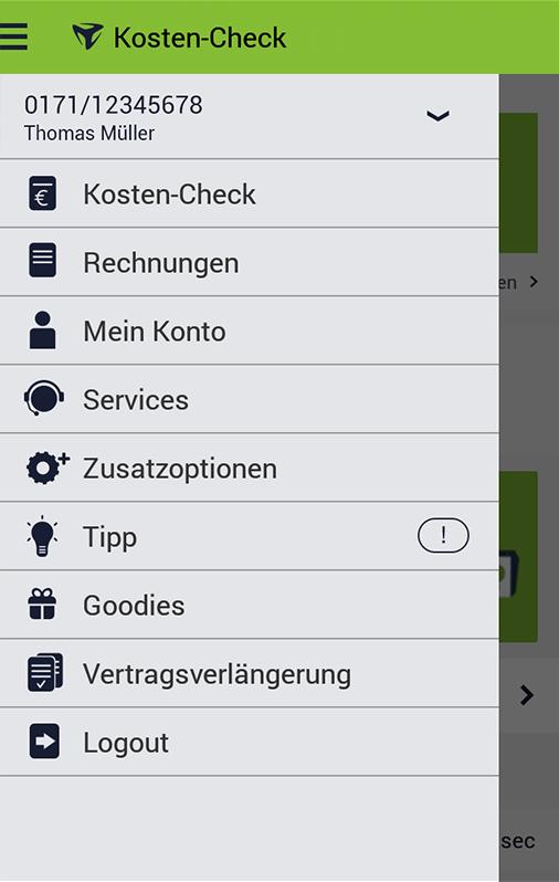 Android application Mein mobilcom-debitel screenshort
