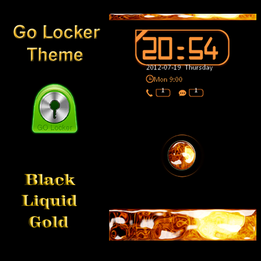 Black Gold Go Locker Theme LOGO-APP點子