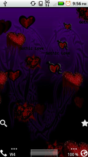 Goth Hearts Live Wallpaper