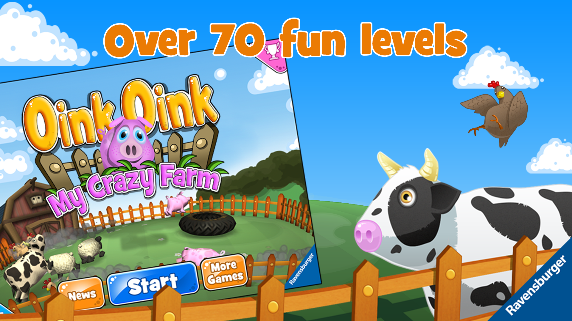 Android application Oink, Oink – My Crazy Farm screenshort