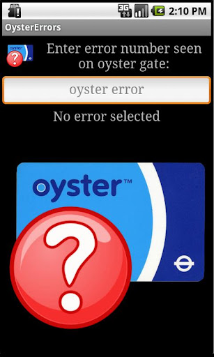London Tube - Oyster Errors