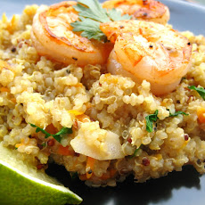 Coconut-Ginger Quinoa with Carrots and Shrimp