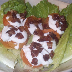 Stuffed Apricot Salad for One