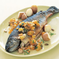 Cornmeal-Crusted Trout with Warm Tomato and Tarragon Salsa