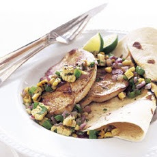 Chipotle Turkey Cutlets with Charred Corn Salsa