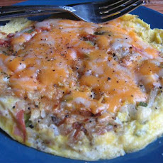 Cheesy Egg Potato and Ham Frittata Brunch Casserole