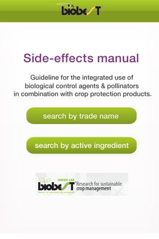 Biobest: Side-effects manual