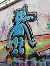 The Blue Alien Mural