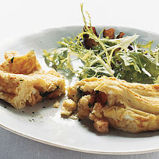 Parsley-Crouton Omelets with Gruyère