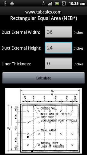 Rectangular Duct Traverse Tool