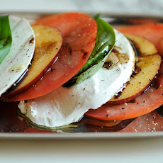 Tomato, nectarine and mozzarella salad