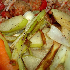 Sautéed Green Apples and Leeks
