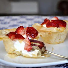 Greek Yogurt and Strawberry Phyllo Cups