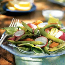 Grilled Vegetable Salad with Creamy Blue Cheese Dressing