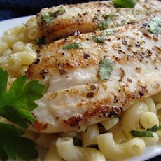 Pan Seared Lemon Tilapia with Parmesan Pasta