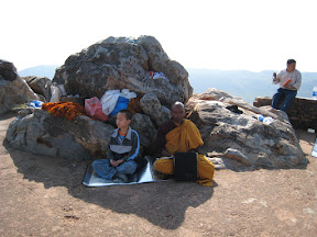 Two friends on Vulture's Peak