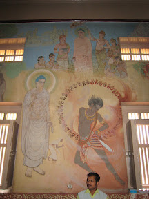 The Buddha instructs Angulimala, the dreaded serial killer of his day - his name means 'Garland of Fingers' (Sarnath - painting by Koretsu Norbu 1936)