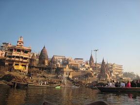 Burning Ghats in Varanasi: if you're really lucky, you get to die and be cremated here.