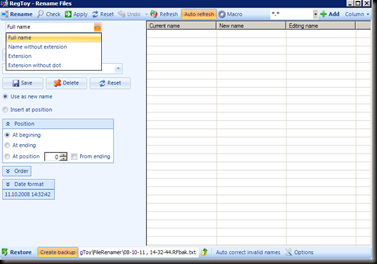 regtoy, file renamer