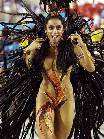 Belle ragazze Brasiliane nel Carnevale di Rio de Janeiro Brasil