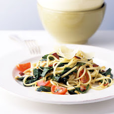 Linguine with Collard Greens and Bacon