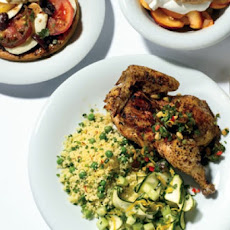 Grilled Chicken with Edamame Skordalia