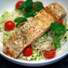 Takashi Yagihashi's Grilled Salmon and Chilled Somen with Ponzu Sauce