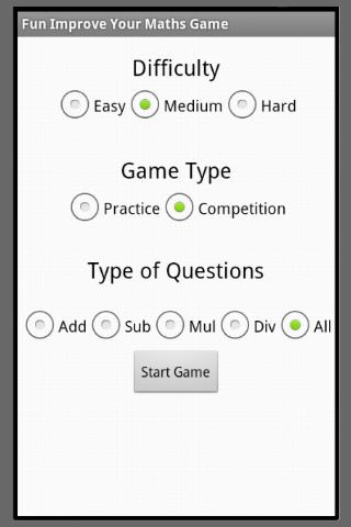 Fun Improve your Maths Game