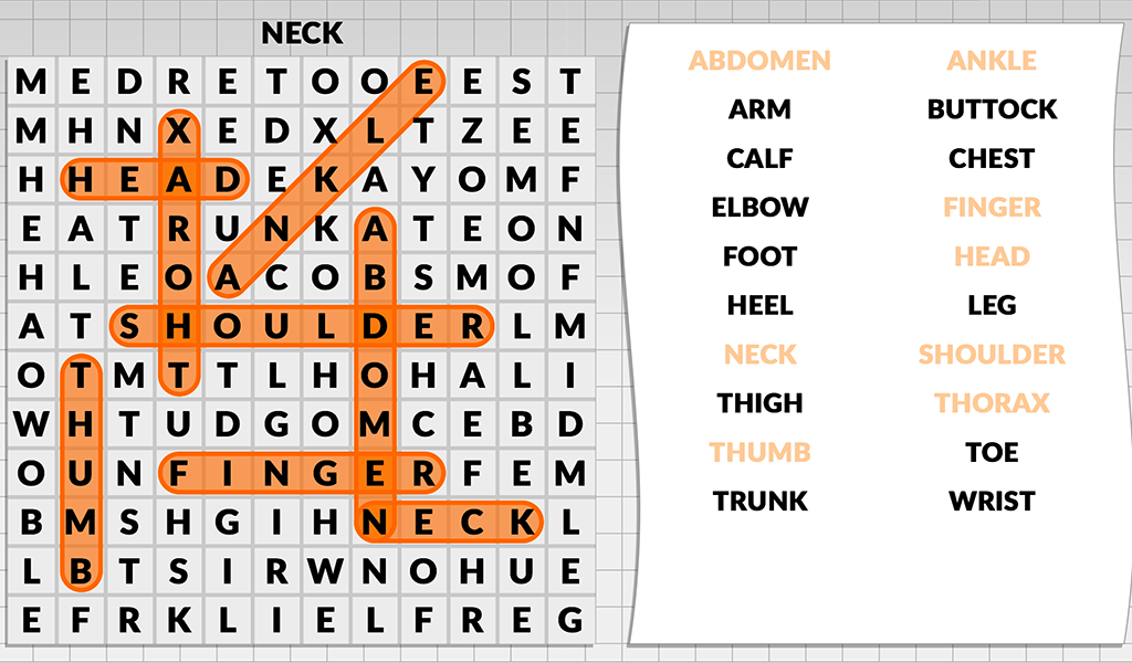 Android application Word Search by POWGI screenshort