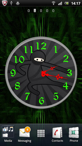 Ninja Clock Live Wallpaper