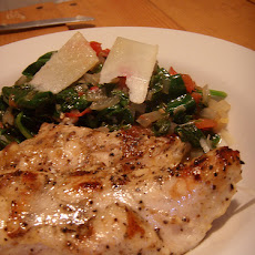 Classic Lemon Chicken with Sauteed Spinach