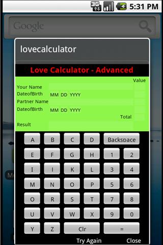 Love Calculator - Advanced