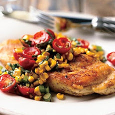 Chicken Paillards with Tomato, Basil, and Roasted-Corn Relish