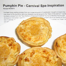 Pumpkin Pie - Carnival Spa Inspiration