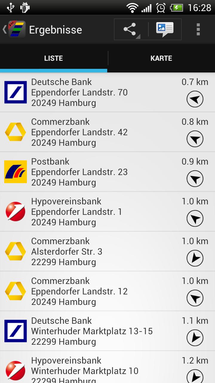 Android application Cash Group Geldautomaten screenshort