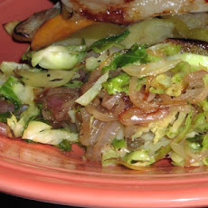 Brussels Sprouts Hash With Caramelized Shallots