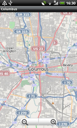 Columbus OH Street Map