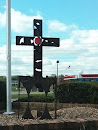 Iron Stop Light Cross