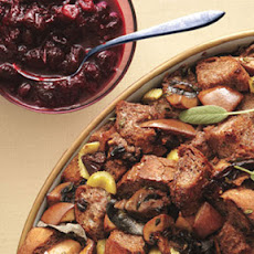 Pear, Mushroom and Pomegranate Stuffing