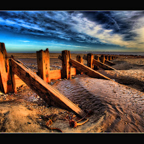 by Steve BB - Landscapes Beaches ( humberside, spurn point, sky, holderness, wood, groynes, yorkshire, beach )