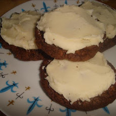 Chocolate Emergency Cookies With Vanilla Icing