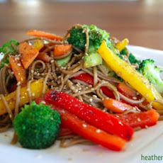 Colorful Veggie Stir Fry with Soba Noodles