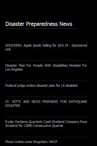 Disaster Preparedness News