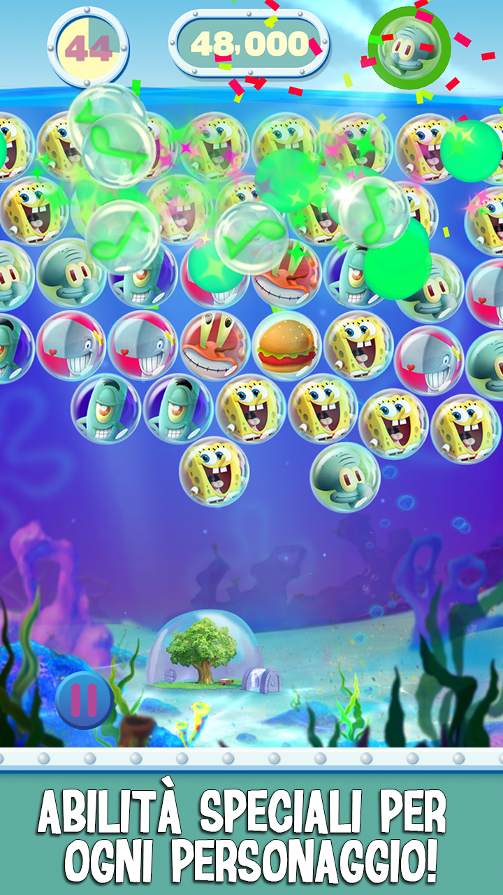 Android application SpongeBob Bubble Party screenshort