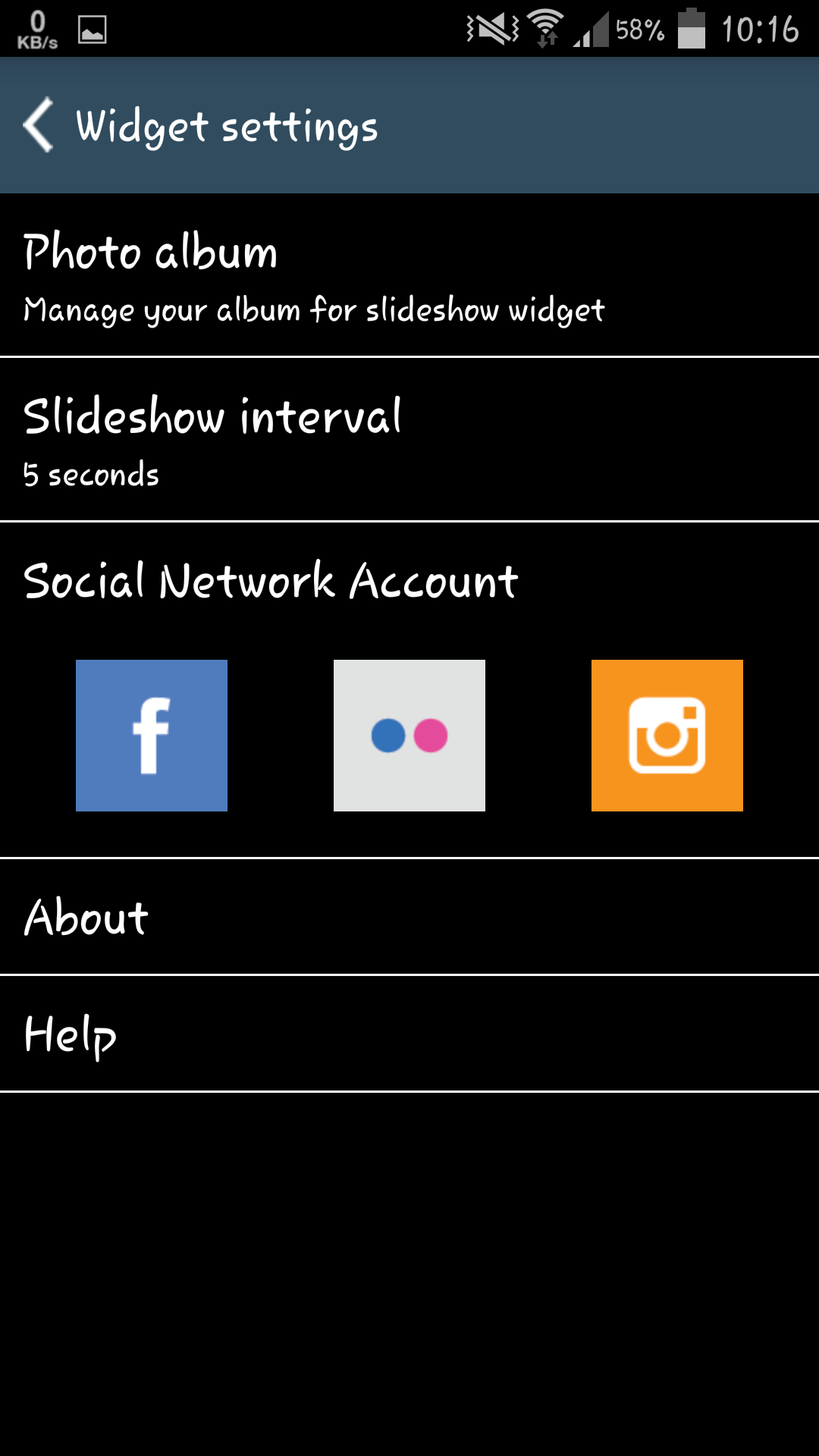 Android application storyalbum screenshort