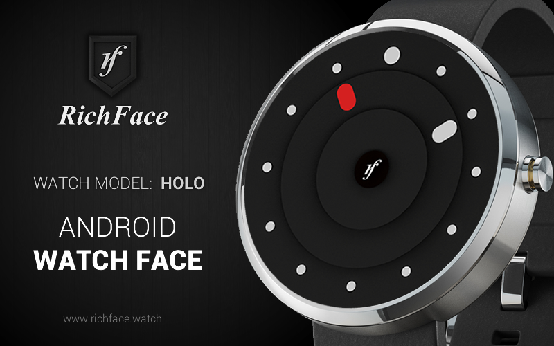 Android application Watch Face Holo by RichFace screenshort